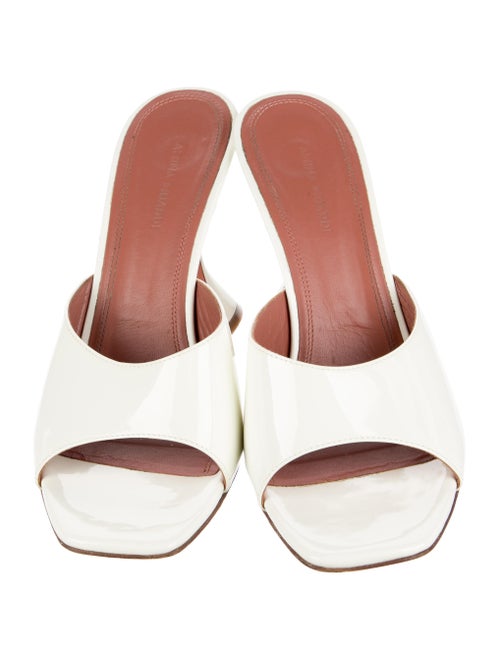 Amina Muaddi Patent Leather Slides