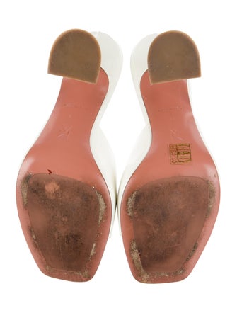 Amina Muaddi Patent Leather Slides