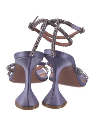 Amina Muaddi Satin Sandals