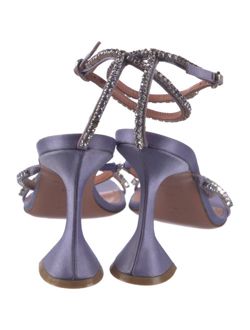 Amina Muaddi Satin Sandals
