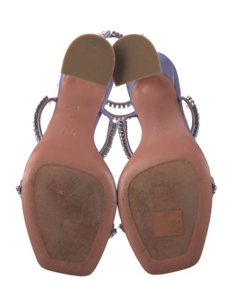 Amina Muaddi Satin Sandals