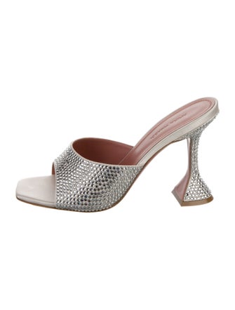 Amina Muaddi Lupita Crystal Slides