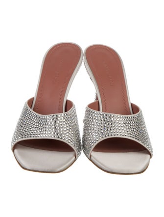 Amina Muaddi Lupita Crystal Slides