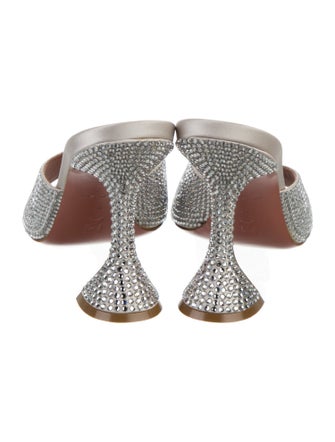 Amina Muaddi Lupita Crystal Slides