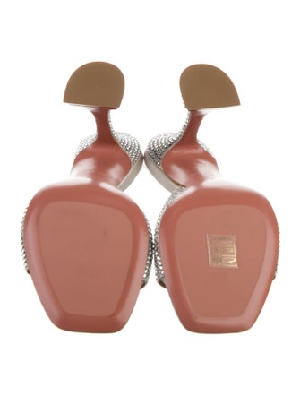 Amina Muaddi Lupita Crystal Slides