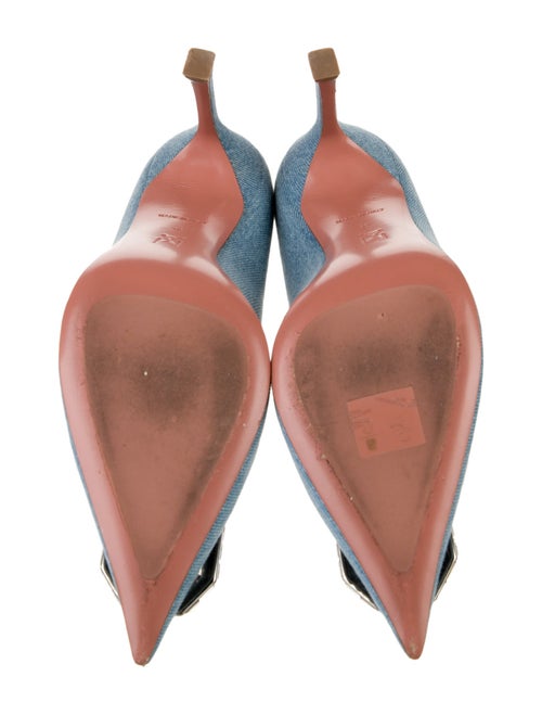 Amina Muaddi Camelia Denim Pumps