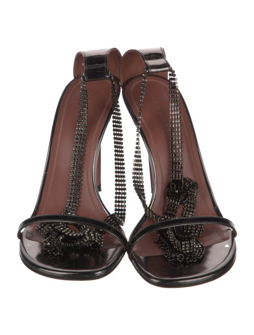 Amina Muaddi Giorgia Leather Sandals