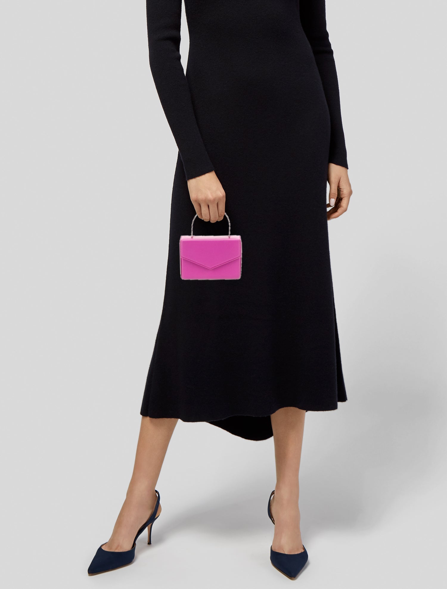 Amina Muaddi Leather Evening Bag