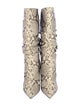 Amina Muaddi Snakeskin Animal Print Boots