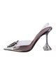 Amina Muaddi PVC Crystal Embellishments Slingback Pumps