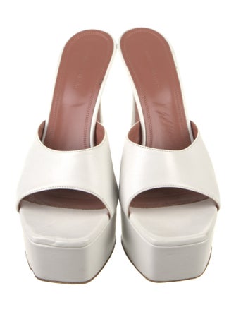 Amina Muaddi Dalida Leather Slides
