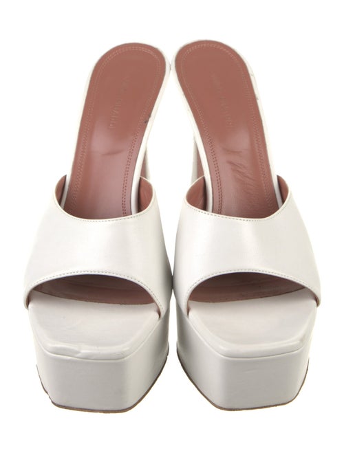Amina Muaddi Dalida Leather Slides