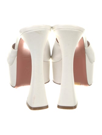 Amina Muaddi Dalida Leather Slides
