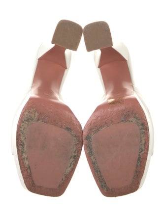Amina Muaddi Dalida Leather Slides