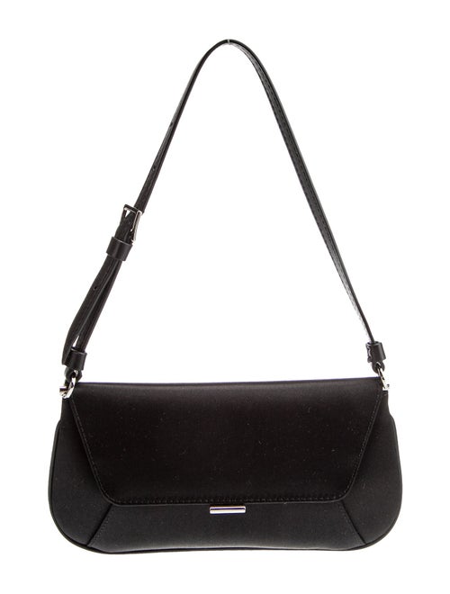 Amina Muaddi Suede Top Handle Bag