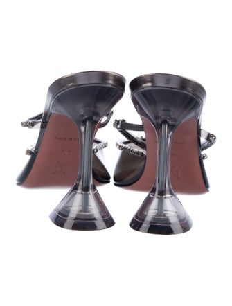 Amina Muaddi PVC Crystal Embellishments Mules