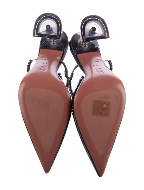 Amina Muaddi PVC Crystal Embellishments Mules