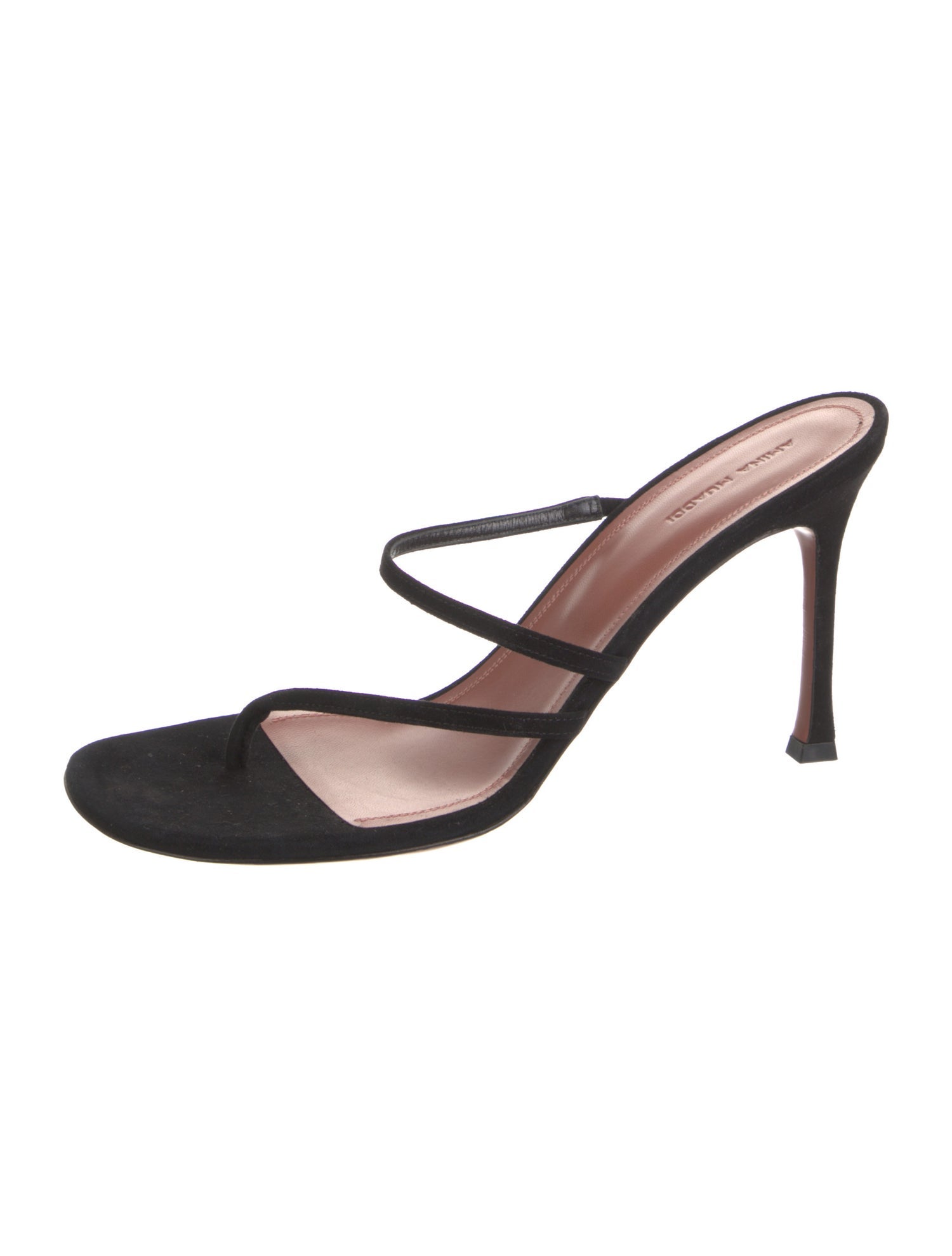 Amina Muaddi Ami Suede Slides