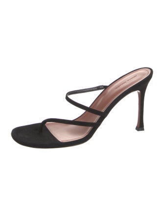 Amina Muaddi Ami Suede Slides