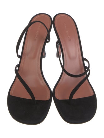 Amina Muaddi Ami Suede Slides