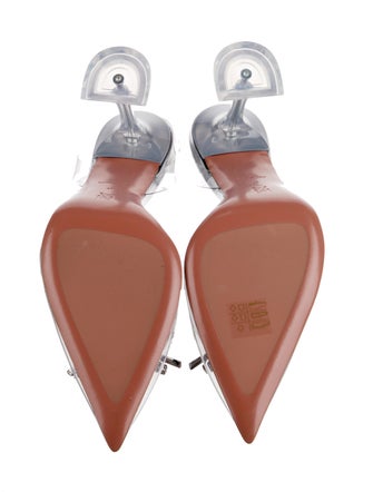 Amina Muaddi PVC Crystal Embellishments Mules