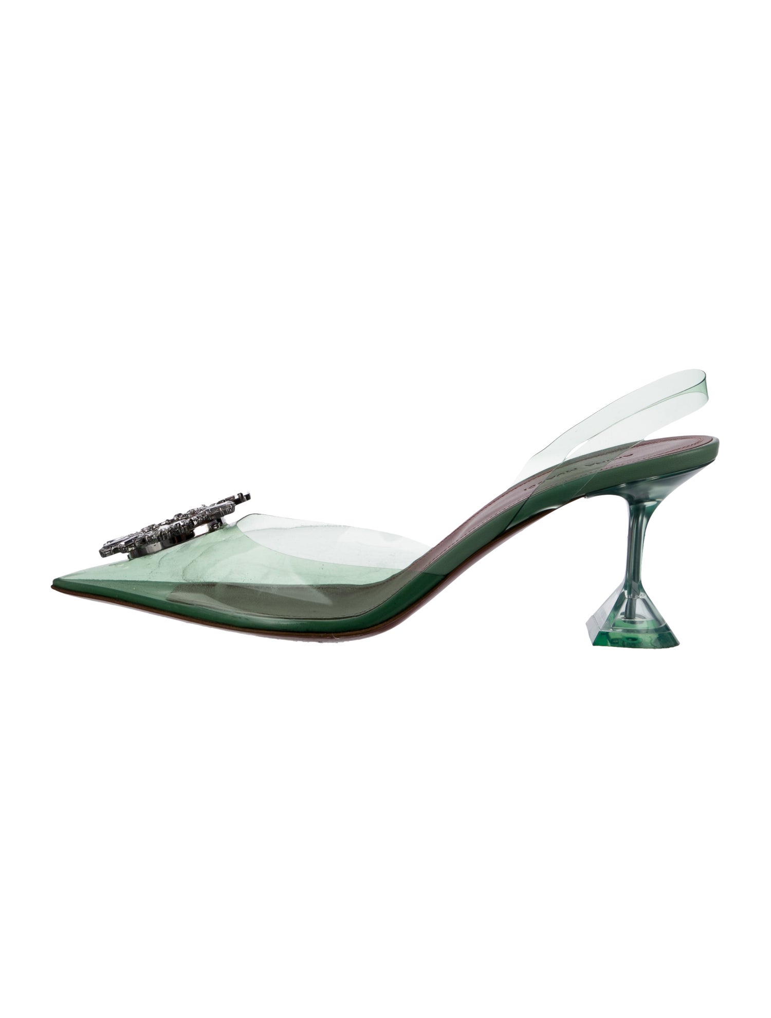 Amina Muaddi Begum PVC Slingback Pumps