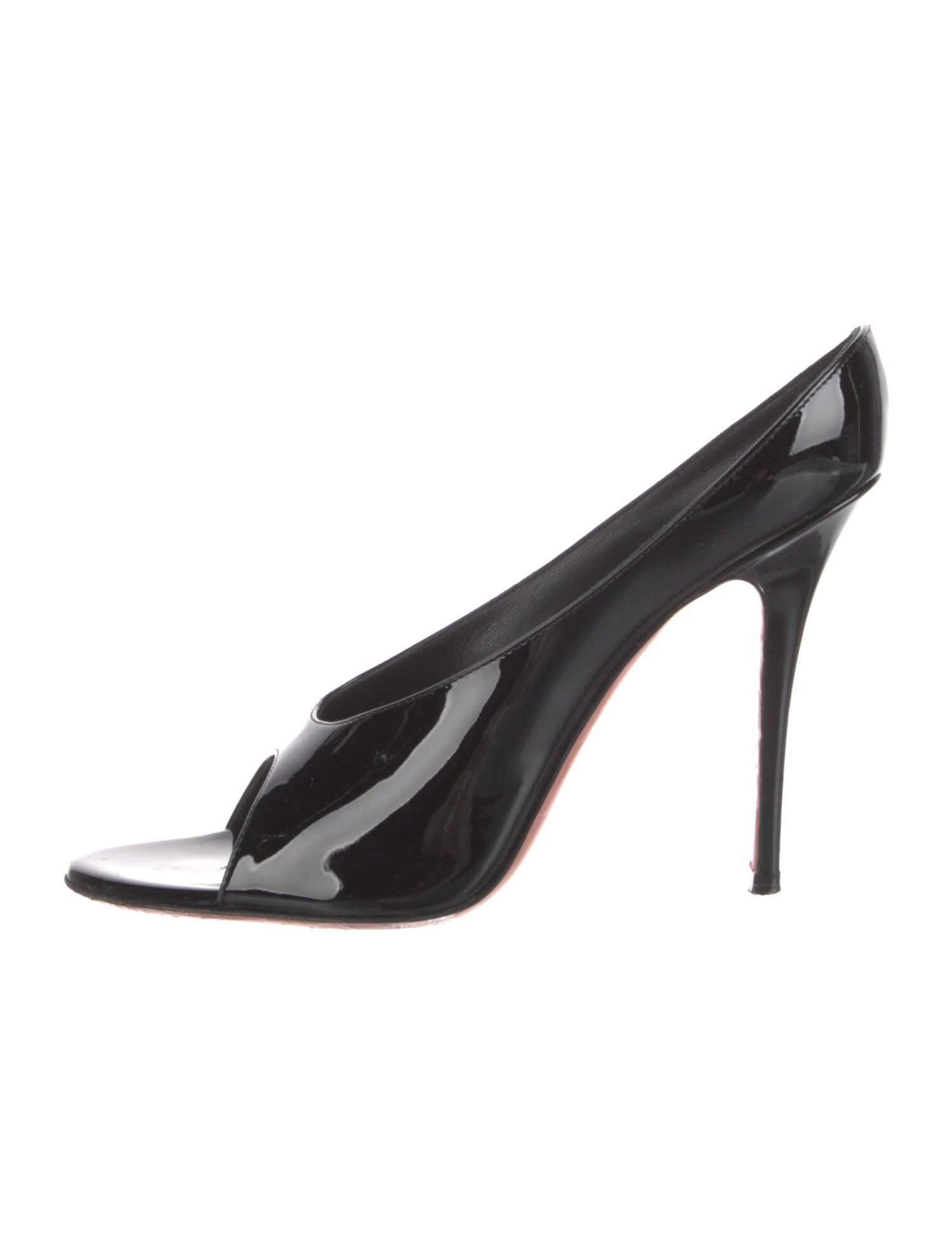 Amina Muaddi Anok Slipper 105 Patent Leather Pumps