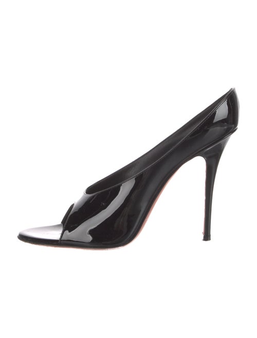 Amina Muaddi Anok Slipper 105 Patent Leather Pumps