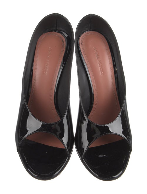 Amina Muaddi Anok Slipper 105 Patent Leather Pumps