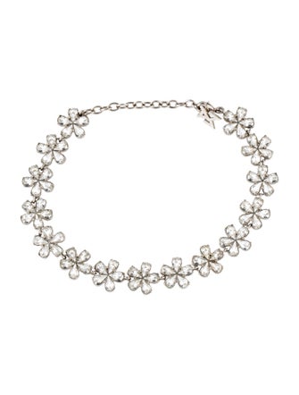 Amina Muaddi Lily Crystal Anklet