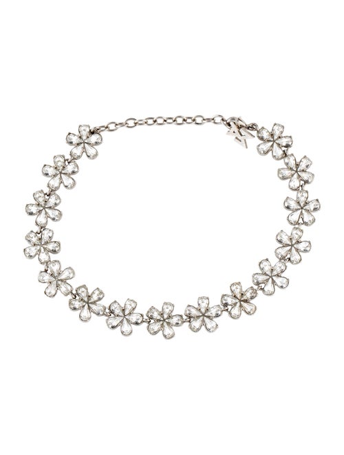 Amina Muaddi Lily Crystal Anklet