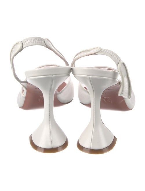 Amina Muaddi Leather Slingback Pumps