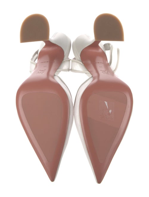 Amina Muaddi Leather Slingback Pumps