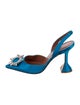 Amina Muaddi Begum Satin Slingback Pumps