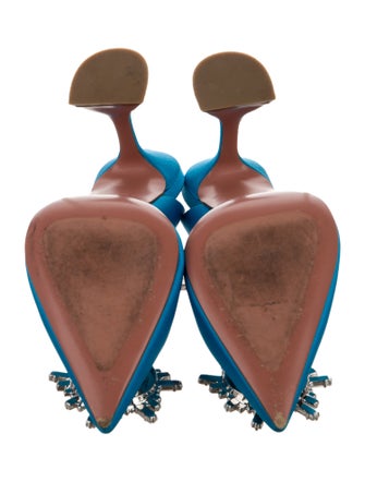 Amina Muaddi Begum Satin Slingback Pumps