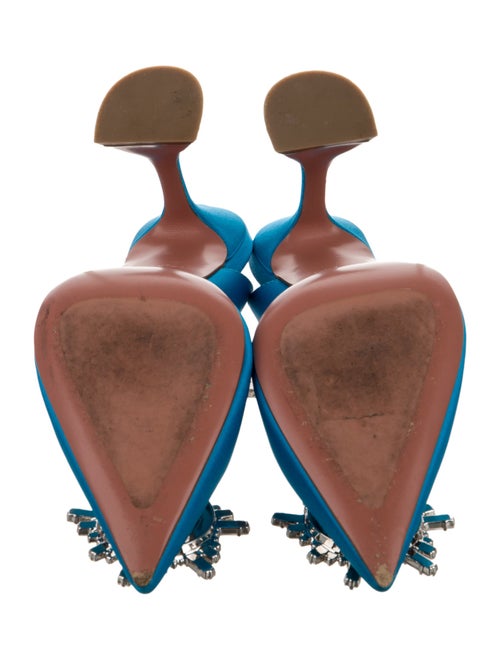 Amina Muaddi Begum Satin Slingback Pumps