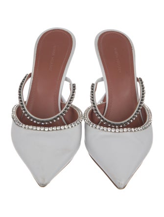 Amina Muaddi Gilda Leather Mules