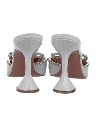 Amina Muaddi Gilda Leather Mules