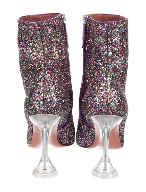 Amina Muaddi Glitter Glitter Accents Sock Boots