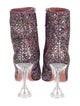 Amina Muaddi Glitter Glitter Accents Sock Boots