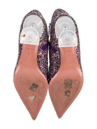Amina Muaddi Glitter Glitter Accents Sock Boots