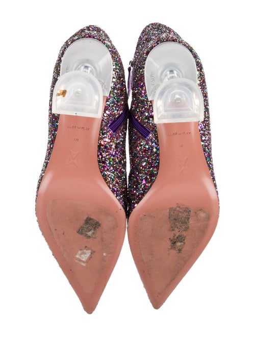 Amina Muaddi Glitter Glitter Accents Sock Boots