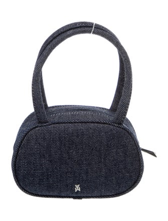 Amina Muaddi Denim Evening Bag