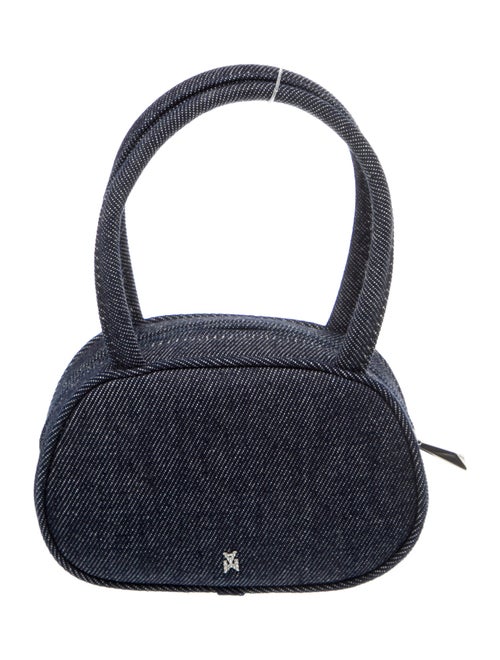 Amina Muaddi Denim Evening Bag