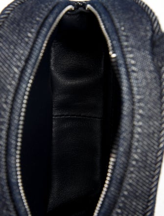 Amina Muaddi Denim Evening Bag