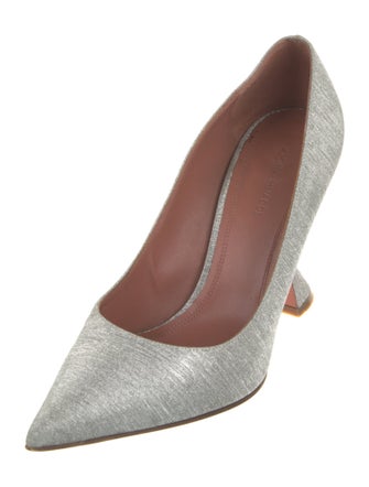 Amina Muaddi Ami Glitter Pumps