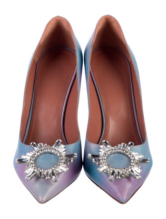 Amina Muaddi Begum Leather Pumps