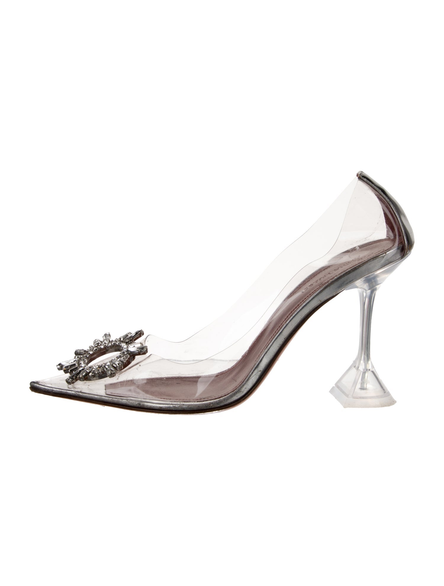 Amina Muaddi Crystal Embellishments Pumps