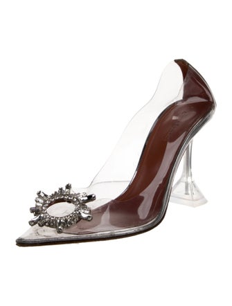 Amina Muaddi Crystal Embellishments Pumps