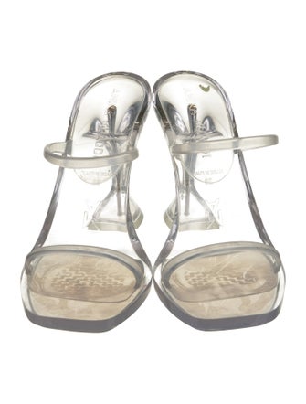 Amina Muaddi PVC Sandals